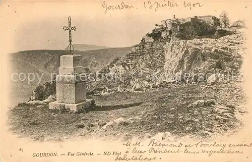 AK / Ansichtskarte Gourdon_Alpes Maritimes Panorama Gourdon Alpes Maritimes