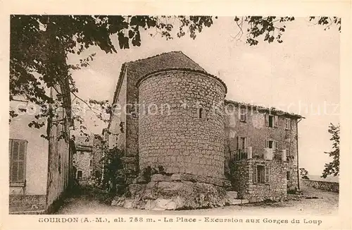 AK / Ansichtskarte Gourdon_Alpes Maritimes La Place Gourdon Alpes Maritimes