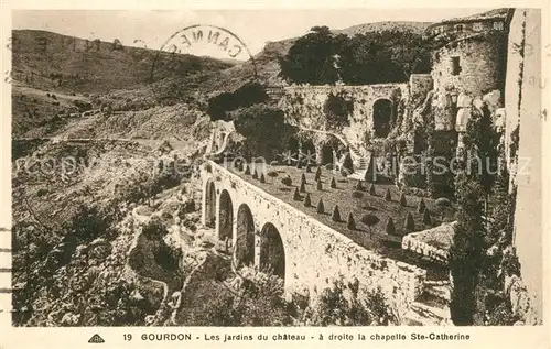 AK / Ansichtskarte Gourdon_Alpes Maritimes Jardins du Chateau Gourdon Alpes Maritimes