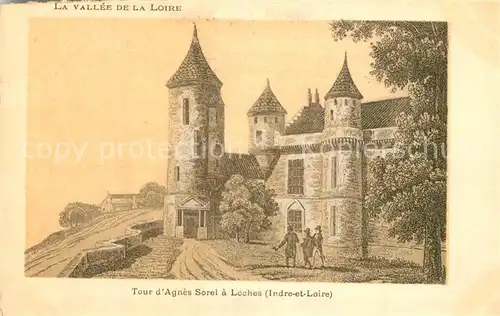 AK / Ansichtskarte Loches_Indre_et_Loire Tour d Agnes Sorel Loches_Indre_et_Loire