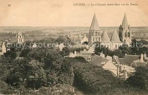 AK / Ansichtskarte Loches_Indre_et_Loire Collegiale Saint Ours  Loches_Indre_et_Loire