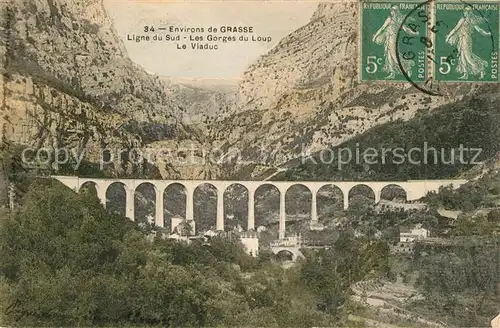 AK / Ansichtskarte Grasse_Alpes_Maritimes Gorges du Loup Viaduc Grasse_Alpes_Maritimes