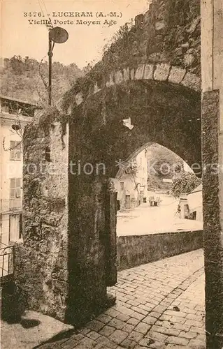 AK / Ansichtskarte Luceram Vieille Porte Moyen Age Luceram
