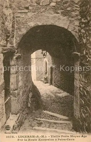 AK / Ansichtskarte Luceram Vieille Porte Moyen Age Luceram