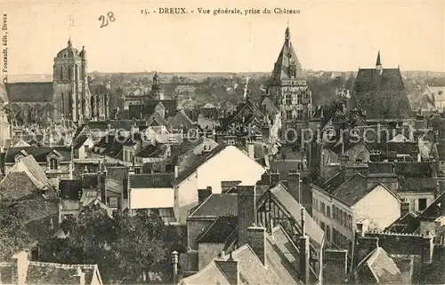 AK / Ansichtskarte Dreux Panorama Chateau Dreux