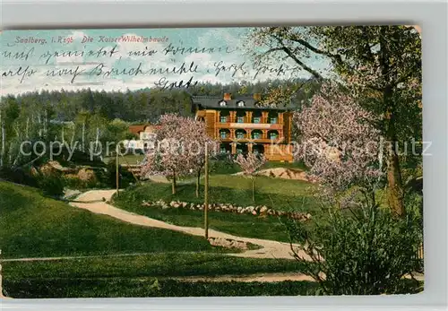 AK / Ansichtskarte Saalberg_Riesengebirge Kaiser Wilhelm Baude Baumbluete Saalberg Riesengebirge