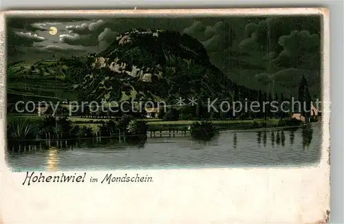 AK / Ansichtskarte Hohentwiel im Mondschein Hohentwiel