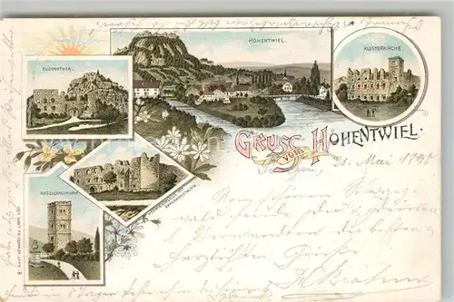 AK / Ansichtskarte Hohentwiel Festung Klosterkirche Ruine Litho Deutsche Reichspost Hohentwiel