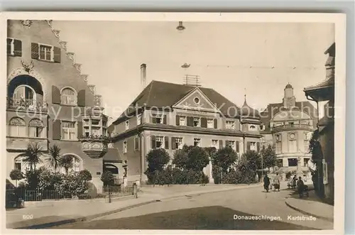 AK / Ansichtskarte Donaueschingen Karlstrasse Donaueschingen