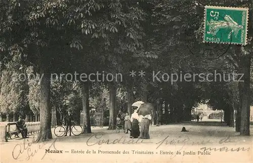 AK / Ansichtskarte Meaux_Seine_et_Marne Entree Promenade des Trinitaires Jardin Public Meaux_Seine_et_Marne