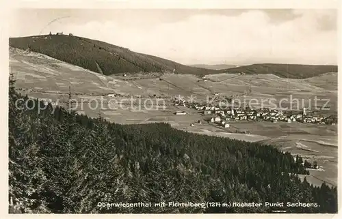 AK / Ansichtskarte Oberwiesenthal_Erzgebirge Panorama Fichtelberg Oberwiesenthal Erzgebirge