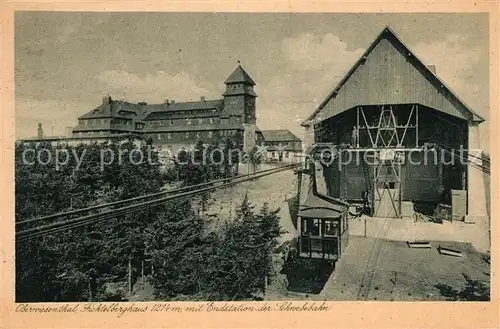 AK / Ansichtskarte Oberwiesenthal_Erzgebirge Fichtelberghaus Endstation Schwebebahn Oberwiesenthal Erzgebirge
