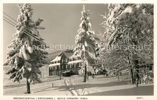 AK / Ansichtskarte Oberwiesenthal_Erzgebirge Rotes Vorwerk Winter Oberwiesenthal Erzgebirge