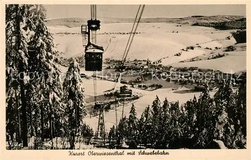 AK / Ansichtskarte Oberwiesenthal_Erzgebirge Schwebebahn Winter Oberwiesenthal Erzgebirge