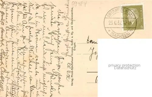 AK / Ansichtskarte Oberwiesenthal_Erzgebirge Panorama Schwebebahn Oberwiesenthal Erzgebirge