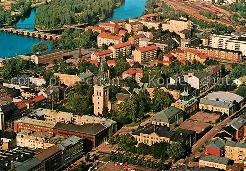 AK / Ansichtskarte Karlstad_Sweden Fliegeraufnahme Domkirche  