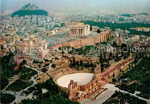 AK / Ansichtskarte Athen_Griechenland Fliegeraufnahme Akropolis Athen_Griechenland