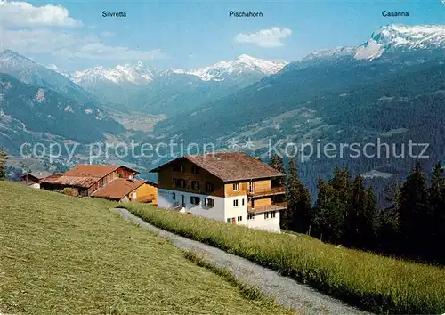 AK / Ansichtskarte Pany Erholungsheim Eben Ezer mit Silvretta Piaschahorn und Casanna Pany