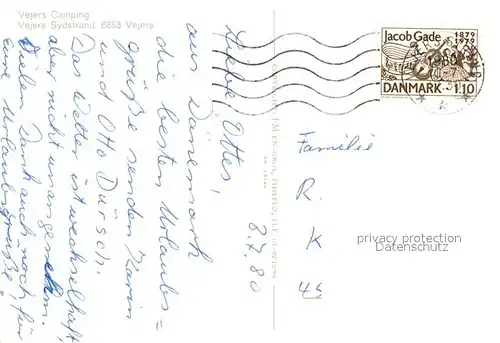 AK / Ansichtskarte Vejers_Strand Fliegeraufnahme mit Vejers Camping Vejers_Strand