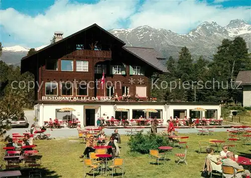 AK / Ansichtskarte St_Moritz_GR Restaurant Stazersee St_Moritz_GR
