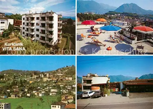 AK / Ansichtskarte Breganzona_Lugano Kurklinik Vita Sana Terrasse Panorama Breganzona Lugano