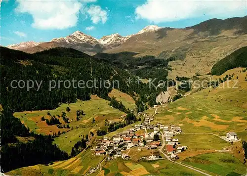 AK / Ansichtskarte Serfaus_Tirol Fliegeraufnahme mit Koelner Haus Komperdell und Furgler Serfaus Tirol