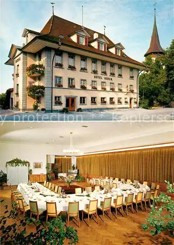 AK / Ansichtskarte Biglen Hotel Baeren Speisesaal Biglen