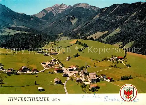 AK / Ansichtskarte Hinterthiersee Fliegeraufnahme mit Hinterem Sonnwendjoch Hinterthiersee