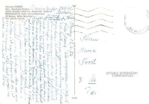 AK / Ansichtskarte Issing Pension Sieder Issing