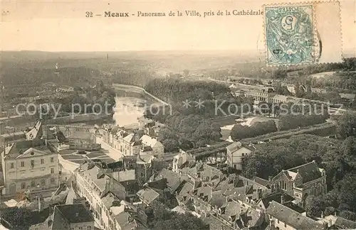 AK / Ansichtskarte Meaux_Seine_et_Marne Panorama la Ville Cathedrale Meaux_Seine_et_Marne