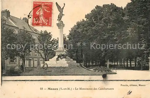 AK / Ansichtskarte Meaux_Seine_et_Marne Monument des Combattants Meaux_Seine_et_Marne