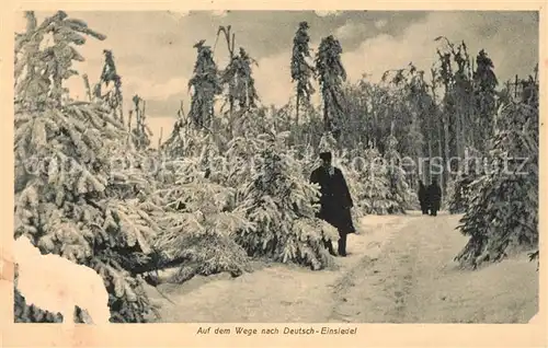 AK / Ansichtskarte Heidelberg_Erzgebirge Weg nach Deutsch Einsiedel Winter Heidelberg Erzgebirge