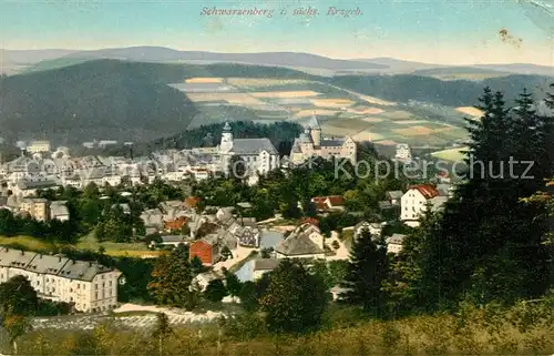 AK / Ansichtskarte Schwarzenberg_Erzgebirge Panorama Schwarzenberg Erzgebirge