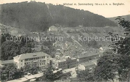 AK / Ansichtskarte Wildbad_Schwarzwald Sommerberg Bergbahn  Wildbad_Schwarzwald