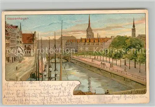 AK / Ansichtskarte Kopenhagen Kanal Bruecke Kopenhagen