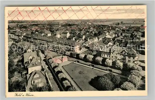AK / Ansichtskarte Kehl_Rhein Stadtpanorama Zensur Stempel Kehl_Rhein