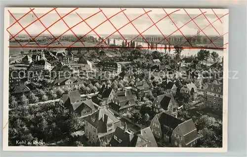 AK / Ansichtskarte Kehl_Rhein Stadtpanorama Zensur Stempel Kehl_Rhein