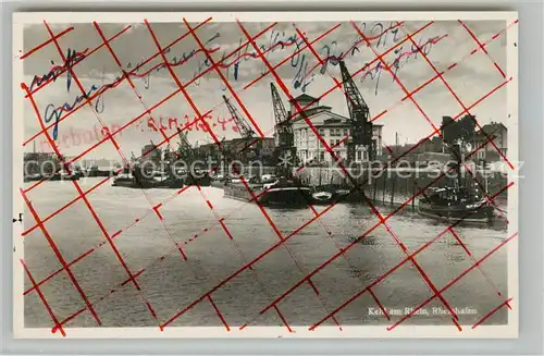 AK / Ansichtskarte Kehl_Rhein Rheinhafen Zensur Stempel verboten Kehl_Rhein