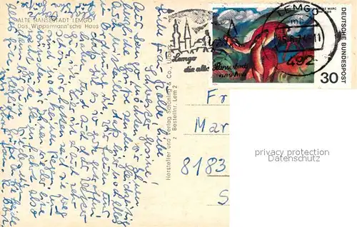 AK / Ansichtskarte Lemgo Wippermann sches haus Historisches Gebaeude Alte Hansestadt Lemgo