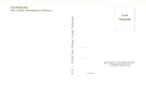 AK / Ansichtskarte Paderborn Renaissance Rathaus Paderborn