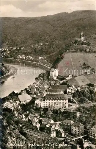 AK / Ansichtskarte Cochem_Mosel Blick von der Seilbahnstation mit Burg Cochem Cochem Mosel