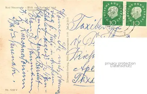 AK / Ansichtskarte Bad_Neuenahr Ahrweiler Kurhotel mit Terrassen Cafe Bad_Neuenahr Ahrweiler