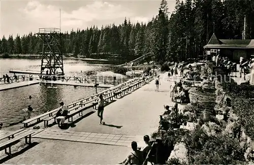 AK / Ansichtskarte Hahnenklee Bockswiese_Harz Waldbad Hahnenklee Bockswiese