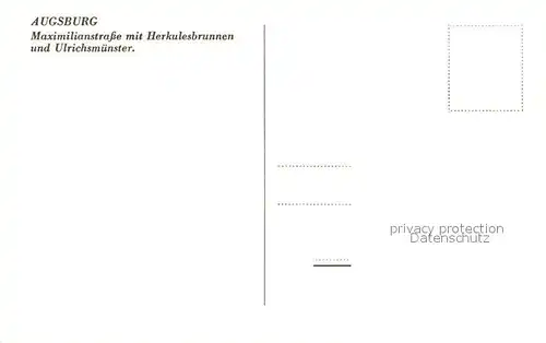 AK / Ansichtskarte Augsburg Maximilianstr mit Herkulesbrunnen und Ulrichsmuenster Augsburg