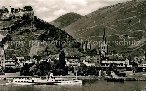 AK / Ansichtskarte Bacharach_Rhein Rheinpartie Bacharach Rhein