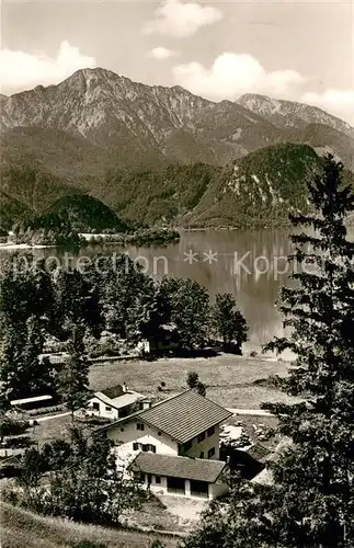 AK / Ansichtskarte Kochel_See Cafe Pension am See Kochel_See