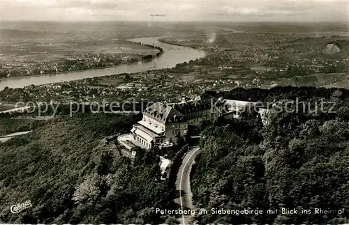 AK / Ansichtskarte Petersberg_Koenigswinter Fliegeraufnahme Petersberg Koenigswinter