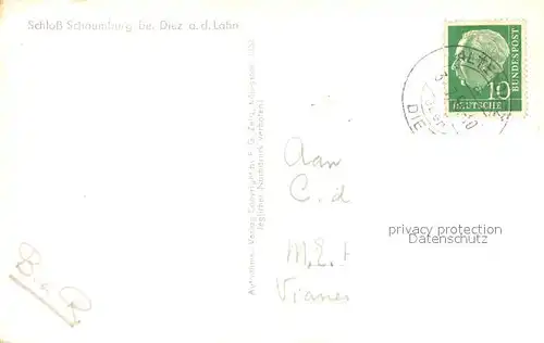 AK / Ansichtskarte Diez_Lahn Schloss Schaumburg Diez_Lahn