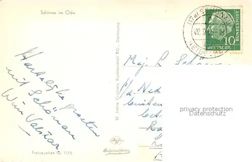 AK / Ansichtskarte Schoenau_Odenwald Fliegeraufnahme Schoenau Odenwald