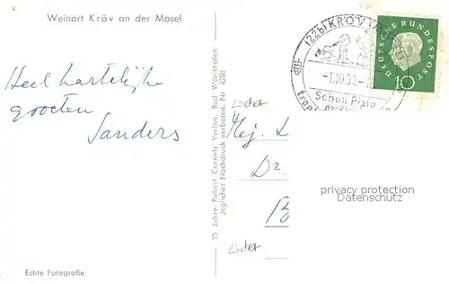 AK / Ansichtskarte Kroev_Mosel Teilansicht mit Kirche Kroev_Mosel